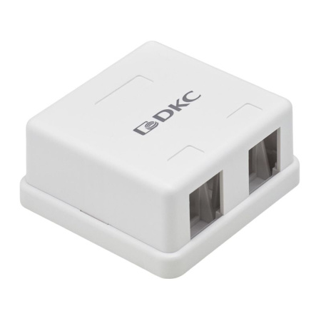 Розетка универсальная 2 порта для модулей Keystone DKC RNW2WH