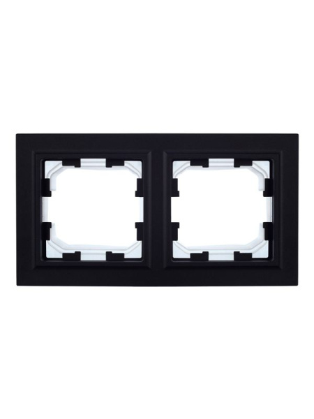 Рамка 2-м IP44 BRITE РУ-2-БрЧ-44 черн. IEK BR-M22-44-K02
