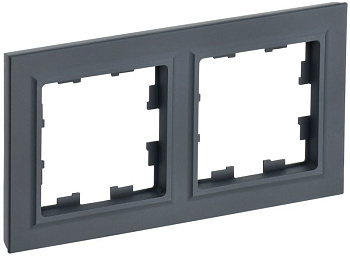 Рамка 2-м BRITE РУ-2-БрГ графит IEK BR-M22-K53