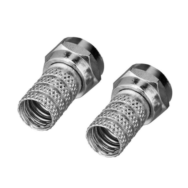 Разъем антенный на кабель штекер F для кабеля RG-6 (уп.2шт) Rexant 06-0004-A2