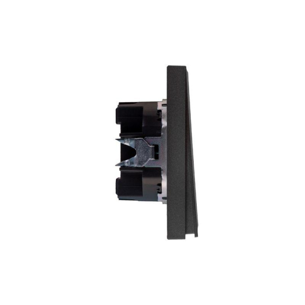 Выключатель 2-кл. СП STRONG MIELE 10А графит Kranz KR-78-0706-6