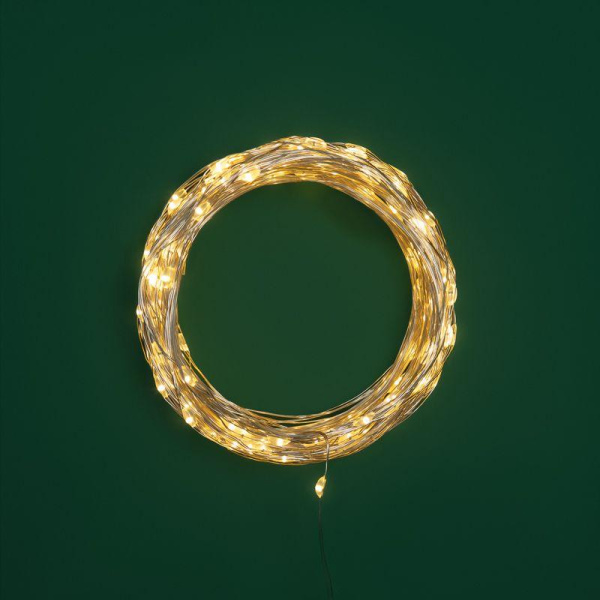 Гирлянда светодиодная "Роса" 30м 300LED тепл. бел. 3.6Вт IP44 с трансф. Neon-Night 303-216
