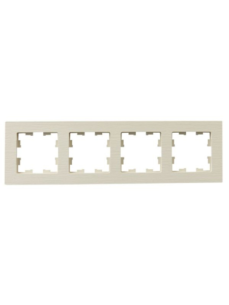 Рамка 4-м BRITE РУ-4-Бр беж. рифленый IEK BR-M42-51-K10