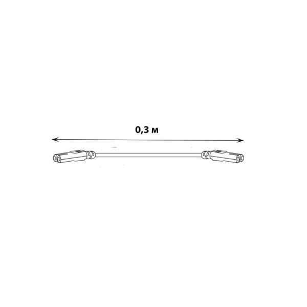 Провод UCX-PP2/L10-030 WHITE 1 POLYBAG для соединения светильников для растений ULI-P 30см 2 контакта бел. Uniel UL-00010071