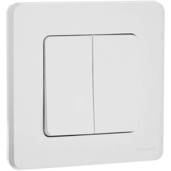 Выключатель 2-кл. Inspiria 10А IP20 250В 10AX механизм бел. IEK 673620