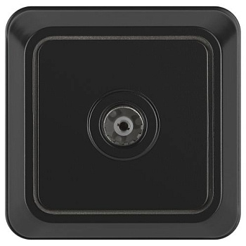 Розетка телевизионная одиночная TV 1-м ОП Quadro 2-301-05 IP20 антрацит Intro Б0069703