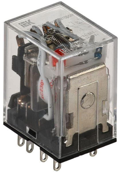 Реле РЭК 78-4(MY4) 3А 230В AC с индикацией (уп.20шт) IEK RRP20-4-03-220A-LED