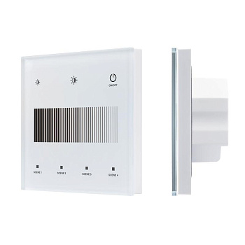 Панель сенсорная SMART-DALI-301-11-1G-4SC-DIM-IN White BUS/24В Touch 2.4G IP20 пластик INTELLIGENT ARLIGHT 046549