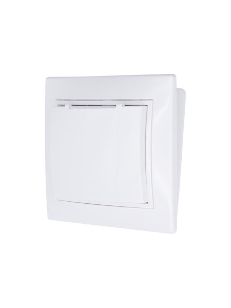 Розетка 1-м СП MIRA 16А IP44 с заземл. с крышкой ПБТ бел. LEZARD 701-0202-123BIPCH