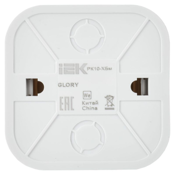 Розетка компьютерная ОП GLORY РК10-ХБм RJ45 кат.5E бел. матов. IEK EKH10-K01M