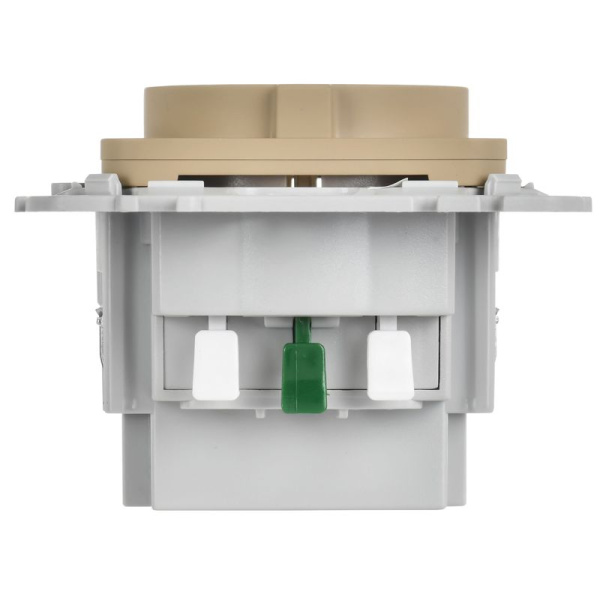 Розетка 1-м СП FLITE РСЮшс11-1-ФлХ 16А с USB A+C 20Вт с заземл. с защ. шторками безвинтовое крепление механизм хаки IEK FI-R14-16-1-U22-020-K59