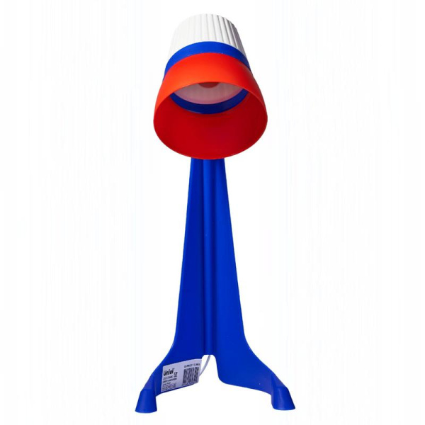 Светильник настольный ULO-K22 D/E14/A WHITE/BLUE/RED 40Вт цоколь E14 механический выключатель триколор Uniel UL-00010040