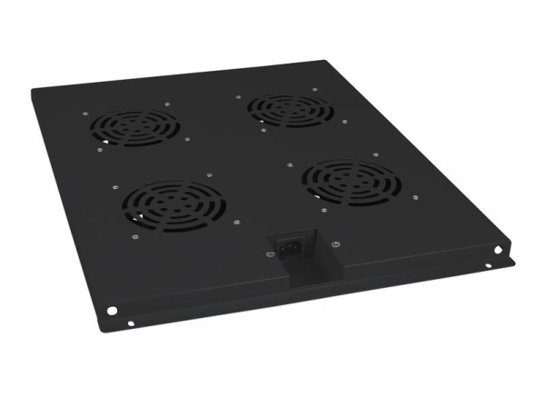 Модуль вентиляторный TRAY-80-BK с 4-я вентиляторами для установки в напольные шкафы SH-05C ND-05C глубиной 800мм (RAL 9004) черн. Cabeus 8613c