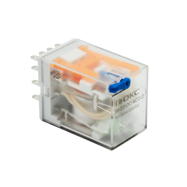 Реле одиночное 220В DC 4 перекидн. контакта DKC IR-220DC-4CO-D