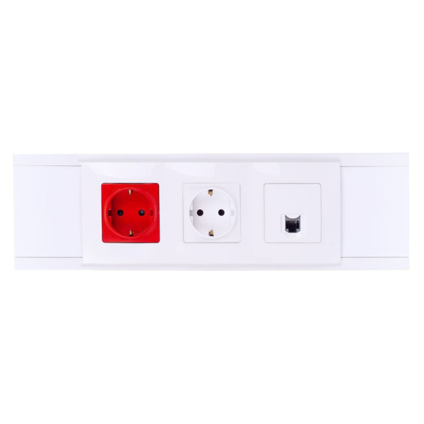 Розетка 1-м СП Etika 16А IP20 250В 2P+E защ. шторки механизм красн. IEK 672722