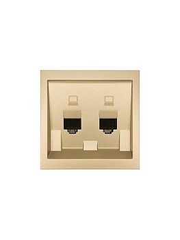 Розетка компьютерная 2-м СП ZIMA IP20 механизм зол. LEZARD 704-3688-141