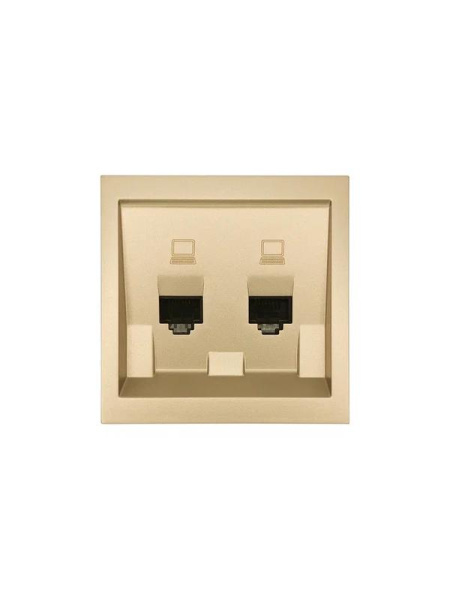 Розетка компьютерная 2-м СП ZIMA IP20 механизм зол. LEZARD 704-3688-141