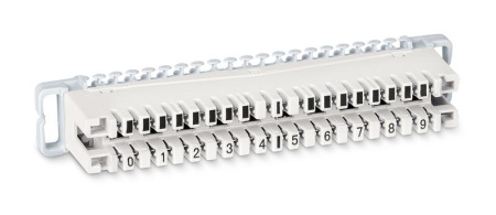 Плинт размыкаемый на 10 пар DM-10P маркировка 0-9 Cabeus 7017c