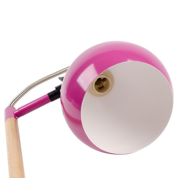 Торшер напольный UML-T702 E14 PINK под лампу Е14 60Вт с регулировкой наклона механический выкл. роз. ТМ Uniel UL-00010184