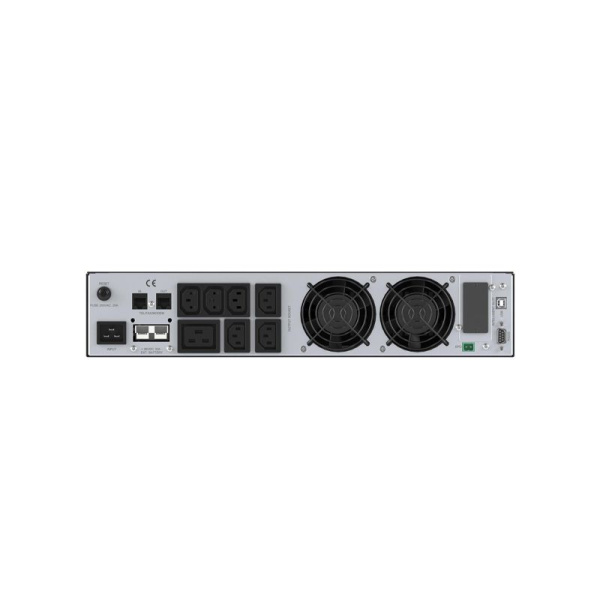 Источник бесперебойного питания онлайн для Small Rackmount 3000В.А/3000Вт 1/1 6хIEC C13 1хIEC C19 EPO USB RS-232 Rack 2U без АКБ 9А.ч DKC SMALLR3A0PI
