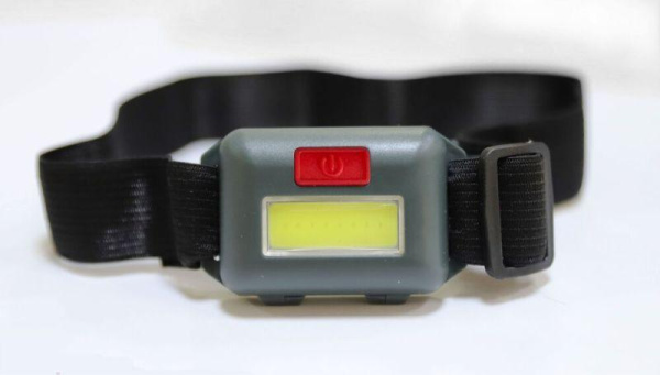 Фонарь налобный LED5356 0.95Вт COB LED 3 реж. 3XAAA пласт черн. Ultraflash 14641