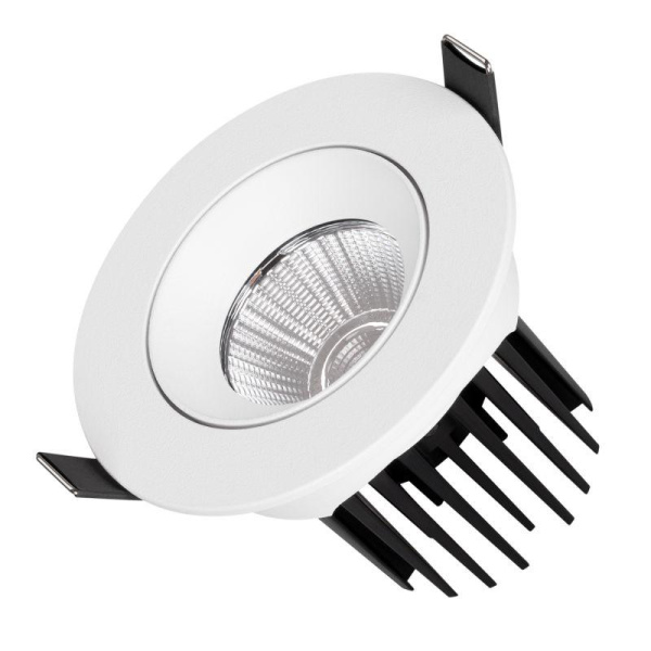 Светильник светодиодный MS-ATOLL-BUILT-TURN-R94-10W Warm3000 (WH 36 deg 230В) IP54 металл Arlight 044598