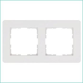 Рамка 2-м G-Flex бел. глянцевый Jasmart G1102W