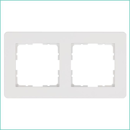 Рамка 2-м G-Flex бел. глянцевый Jasmart G1102W