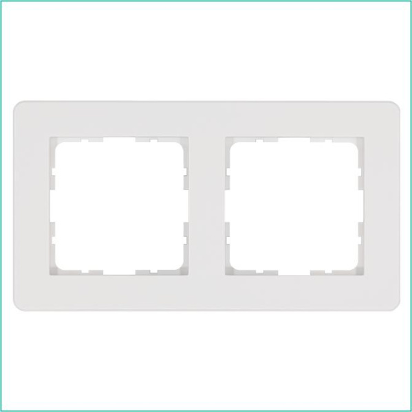 Рамка 2-м G-Flex бел. глянцевый Jasmart G1102W
