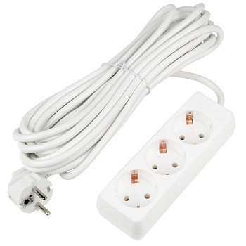Удлинитель 3х7м с заземл. 16А Ultra S-GCU3-7 WHITE бел. Uniel UL-00010003