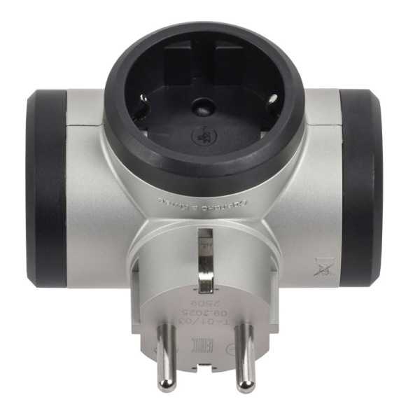 Разветвитель 3-м 16А IP20 Элиум 3х2P+E горизонт. подкл. алюм. IEK 050664