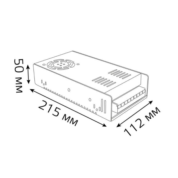 Блок питания для светодиод. ленты Black 360Вт 24В IP20 (драйвер) GAUSS 202002400