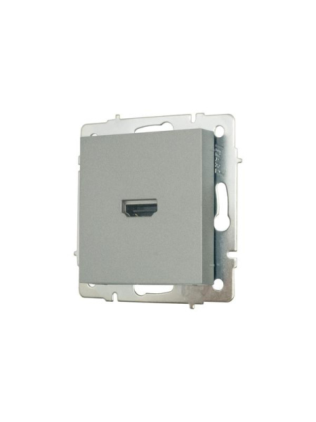 Розетка HDMI 1-м СП VESNA IP20 механизм платина LEZARD 742-3588-203