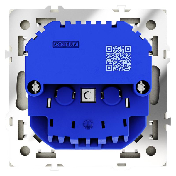 Розетка 1-м СП S70 16А с USB A+С с заземл. защ. шторки механизм шелк Voltum VLS040504