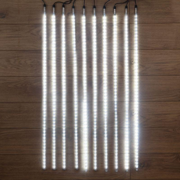 Гирлянда светодиодная "Тающие сосульки" 10шт х100см шаг 100см 960LED бел. 60Вт 24В IP67 соединяемая Neon-Night 256-429