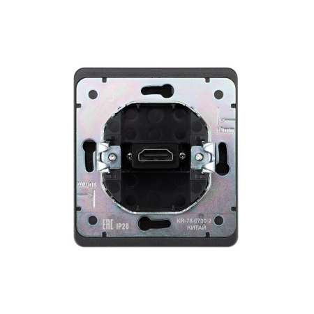 Розетка СП ROUND HDMI IP20 титан Kranz KR-78-0730-2
