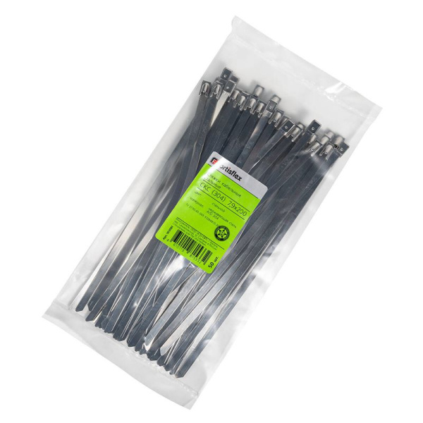 Хомут кабельный СКС (304) 7.9х200 стальной (уп.50шт) Fortisflex 103081