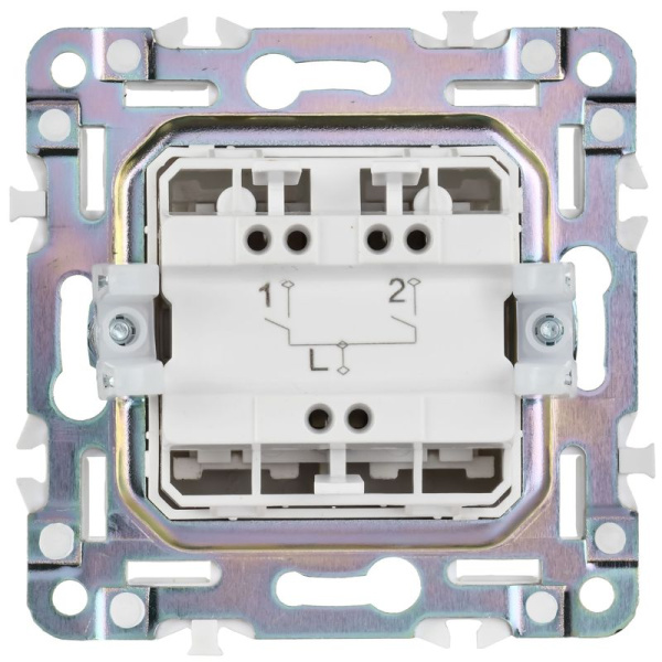 Выключатель 2-кл. SKANDY 10А SK-V04G мятный IEK SK-V20-0-10-K06