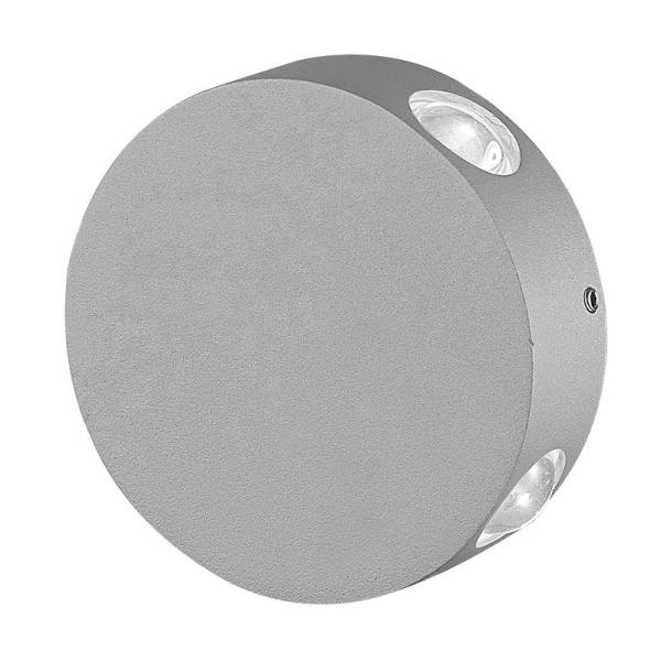 Светильник светодиодный ULU-S42A-4х1Вт/4000К IP65 GREY уличный архитектурный накладной корпус сер. Uniel UL-00009353