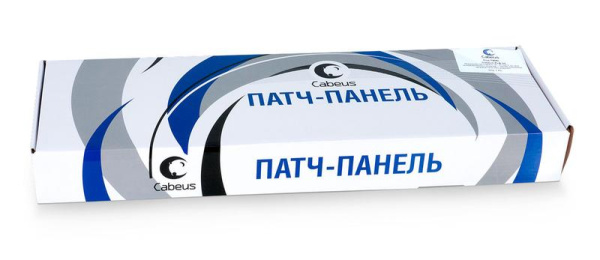 Патч-панель модульная 19дюйм 24 порта 1U для неэкранир. модулей с задним кабельным организатором (без модулей) PLB-24 Cabeus 7956c