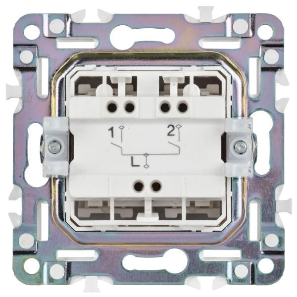 Выключатель 2-кл. SKANDY 10А SK-V04Gr сер. IEK SK-V20-0-10-K03