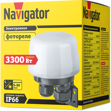 Датчик 80 452 NS-PC05-WH Фотореле Navigator 80452