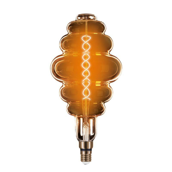Лампа светодиодная филаментная Black Filament 8Вт Honeycomb тонированная 2700К тепл. бел. E27 380лм GAUSS 159802008