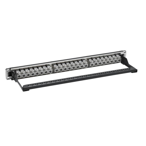 Патч-панель модульная 19дюйм 1U CAT6A 24 порта RJ45 экранир. DKC RN6APPF24