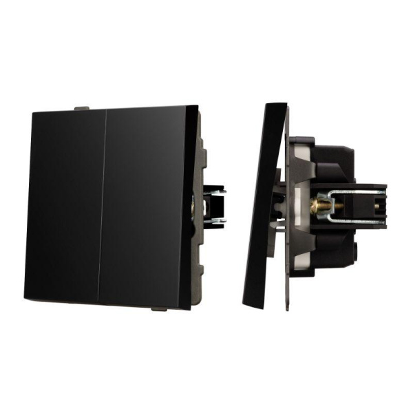 Выключатель непроходной 2-кл. SWT-TENDO-MK02-PL-BK 10А 230В механизм Arlight 054059