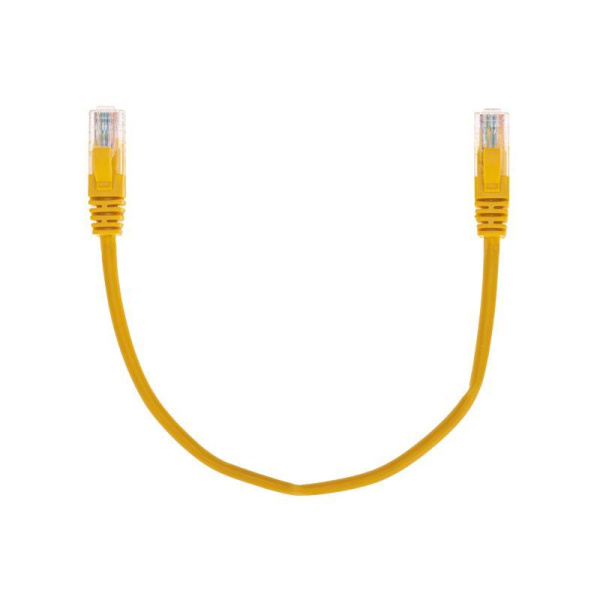 Патч-корд U/UTP CAT 5e RJ45-RJ45 26AWG LSZH желт. 0.3м Rexant 02-0105-03
