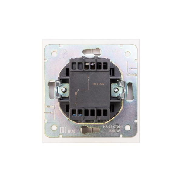 Выключатель 1-кл. СП STRONG MIELE 10А жемчуж. Kranz KR-78-0705-4