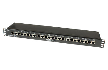 Устройство грозозащиты SP-IP24/1000R для локал. вычислит. сети (скорость до 1000Мбит/с) на 24 порта OSNOVO 14278