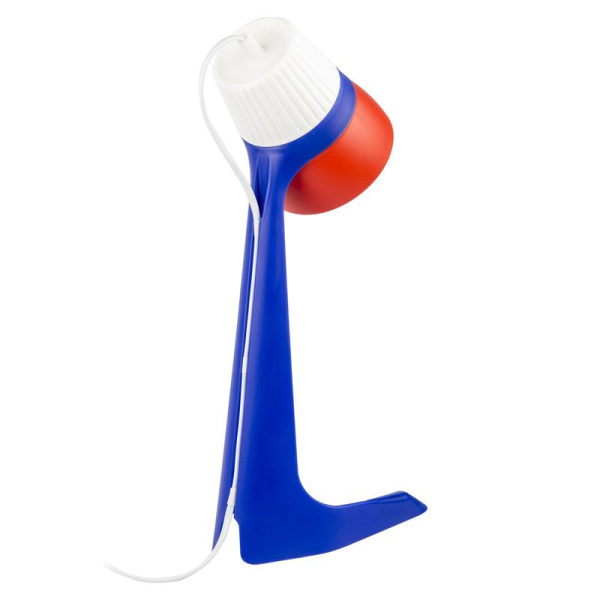 Светильник настольный ULO-K22 D/E14/A WHITE/BLUE/RED 40Вт цоколь E14 механический выключатель триколор Uniel UL-00010040