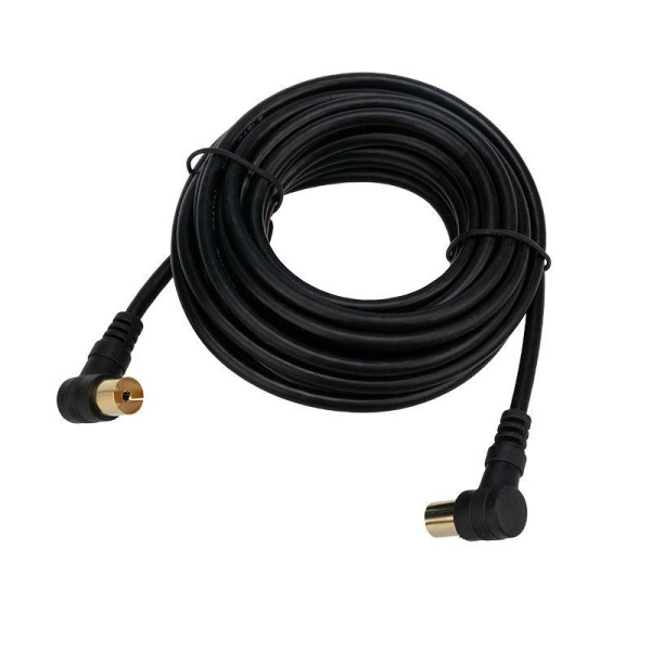 Шнур TV Plug - TV Jack 3м угловой черн. Rexant 18-0014